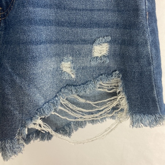 Sincerely Jules High Waist Medium Wash Denim Cutoff Jean Shorts -Size 254 - Picture 2 of 8